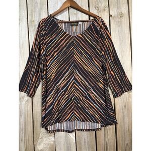 Bob Mackie Wearable Art Abstract 90s Tunic Top 1X